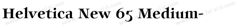Helvetica New 65 Medium字体转换